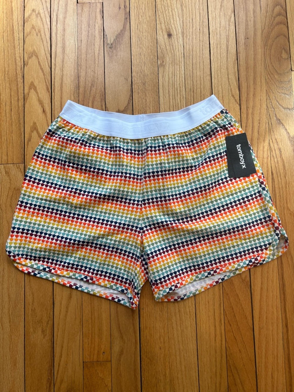 NWT TomboyX Rainbow Geometric Boxer Shorts